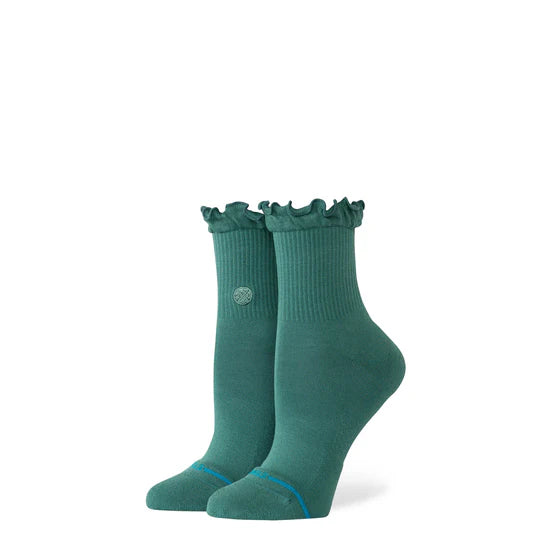 Stance Teal Ruffle Quarter Socks