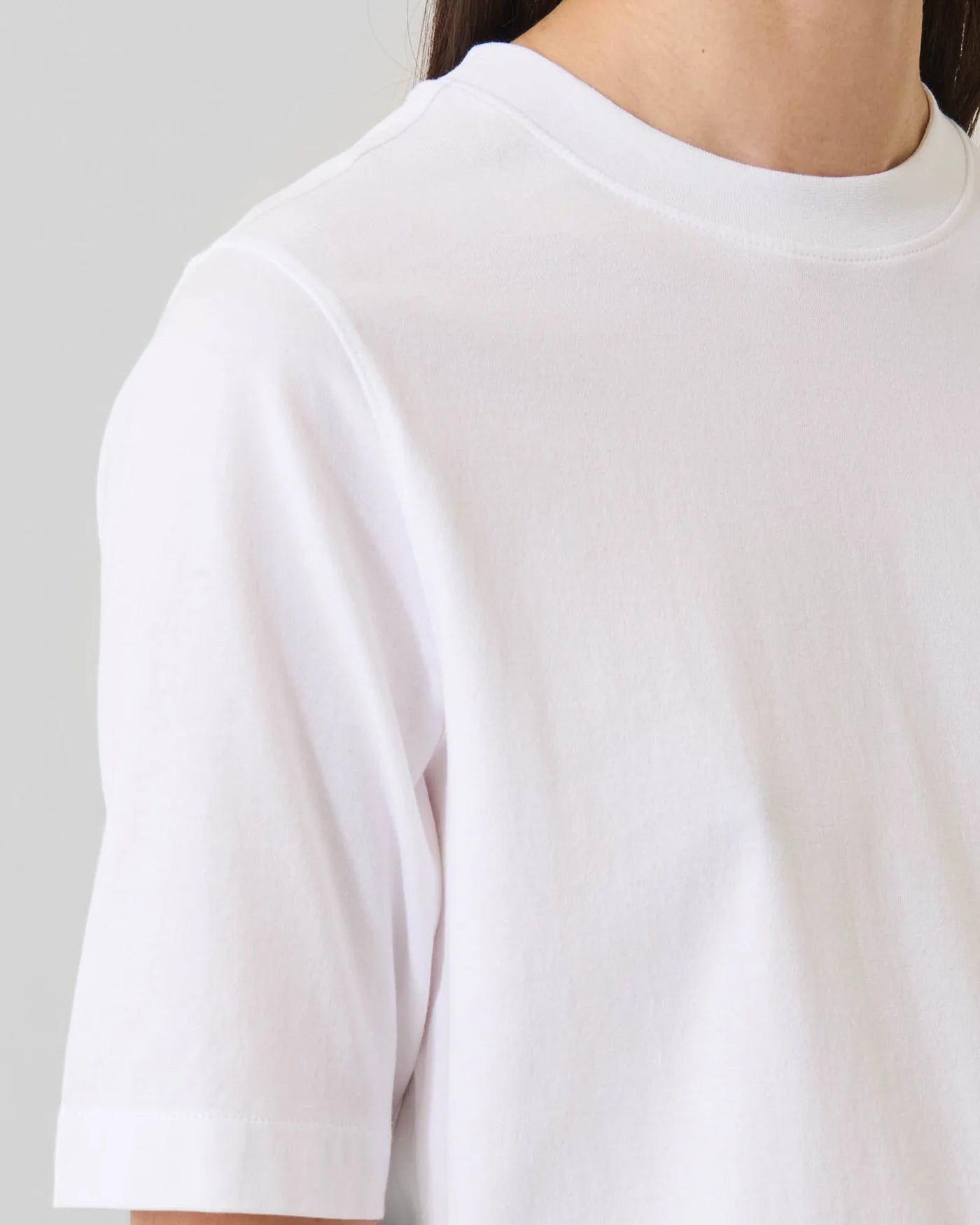 Patrick Assaraf White Organic Pima Cotton Relaxed Crew