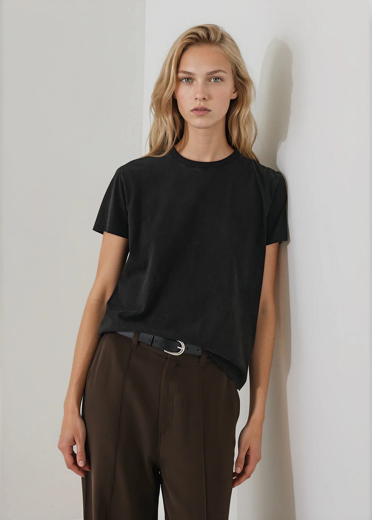 Patrick Assaraf Organic Cotton Boyfriend Kroma Crew