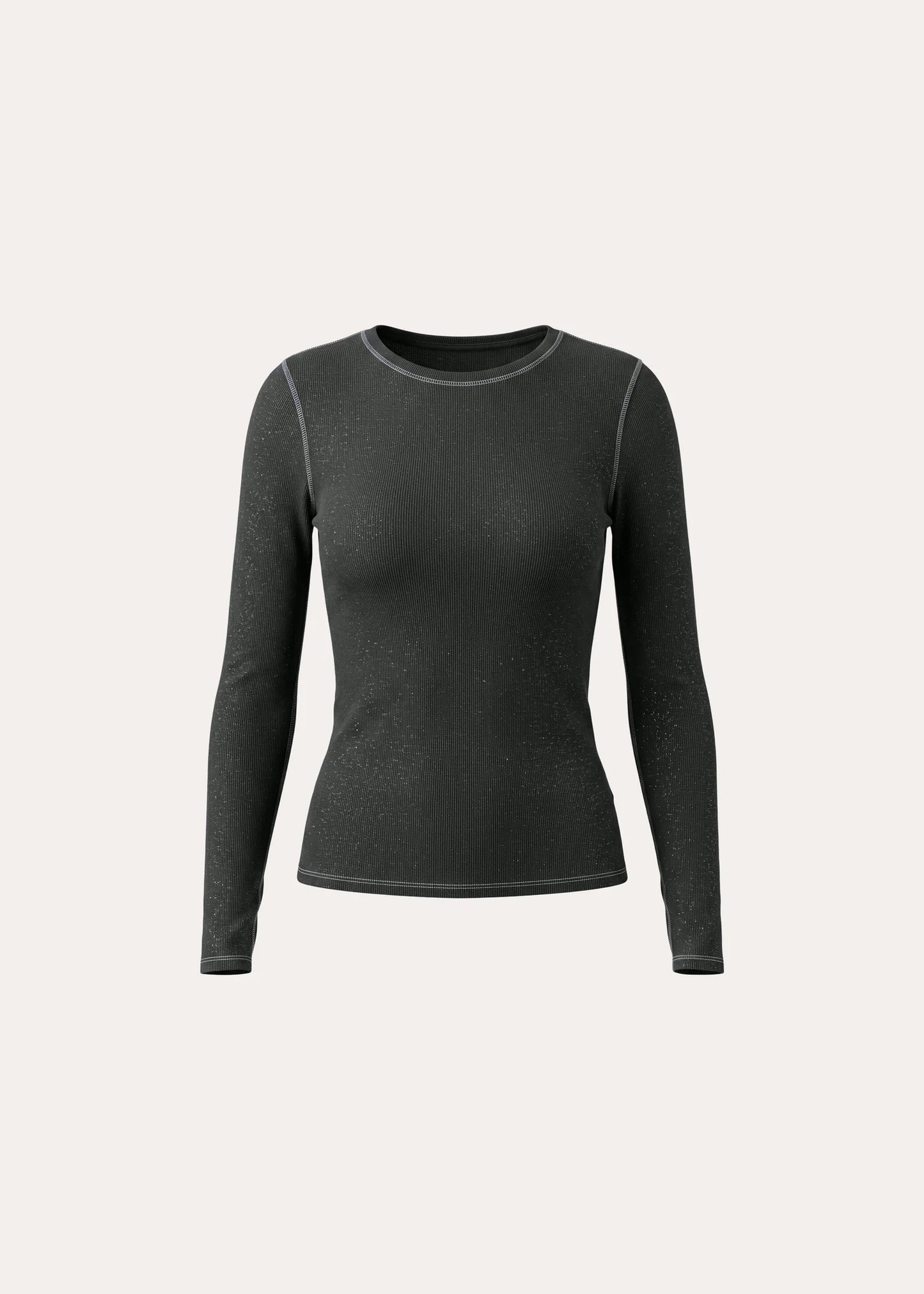 Patrick Assaraf Thyme Vintage Wash Pima Cotton Ribbed Long Sleeve
