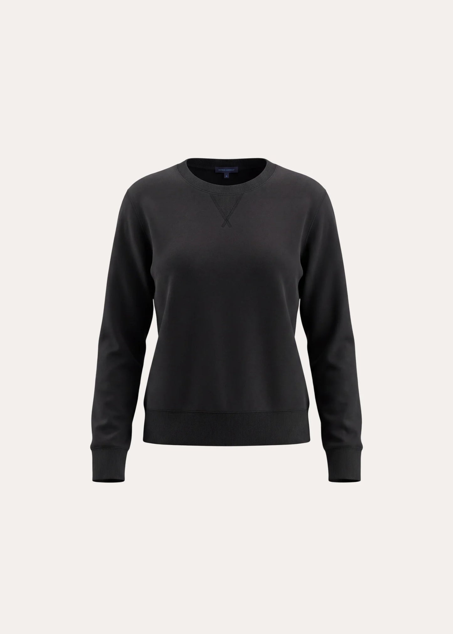 Patrick Assaraf Brushed Pima Cotton Cropped Sweatshirt