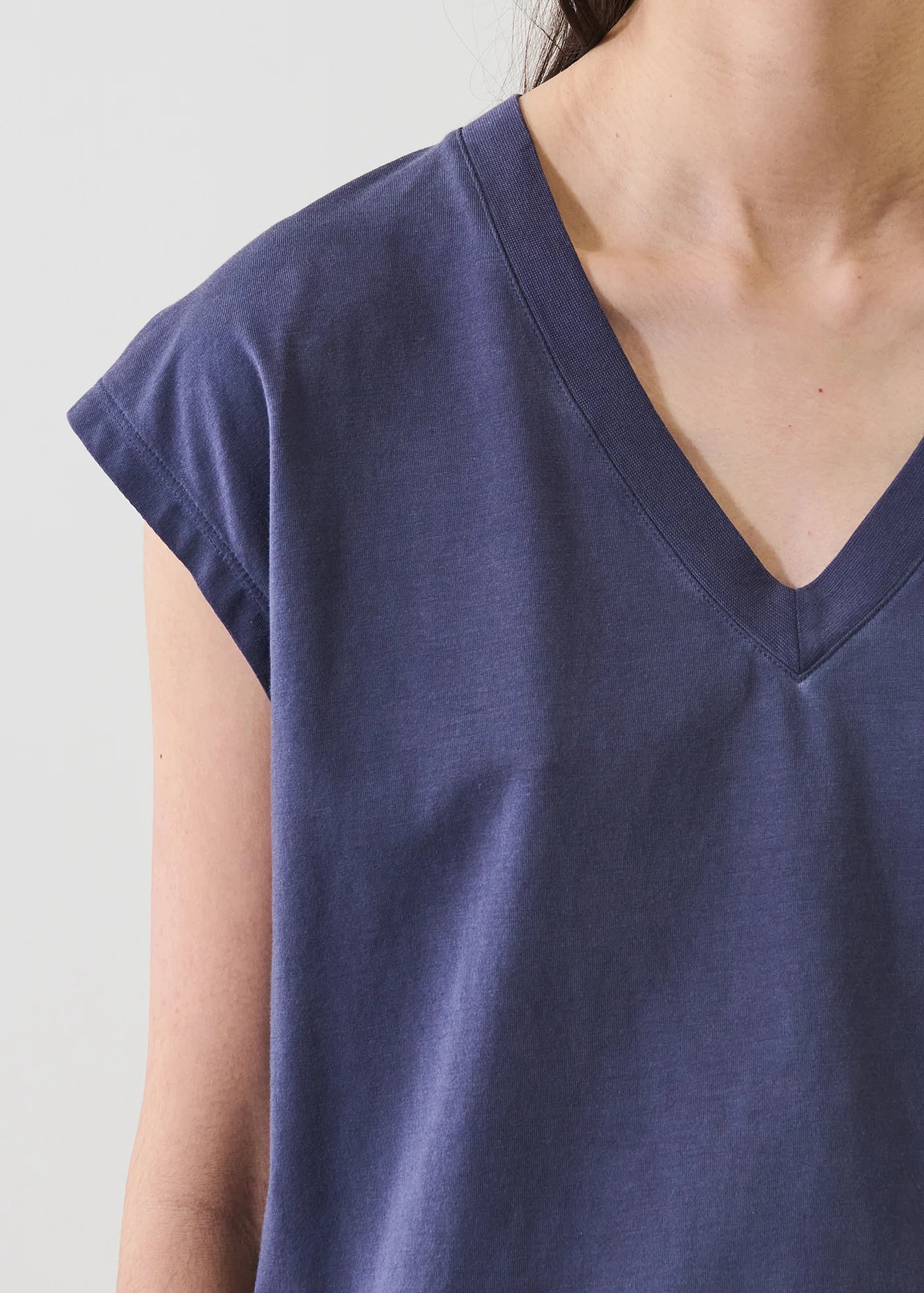 Patrick Assaraf Midnight Sublime Reactive Dolman V-Neck Tee