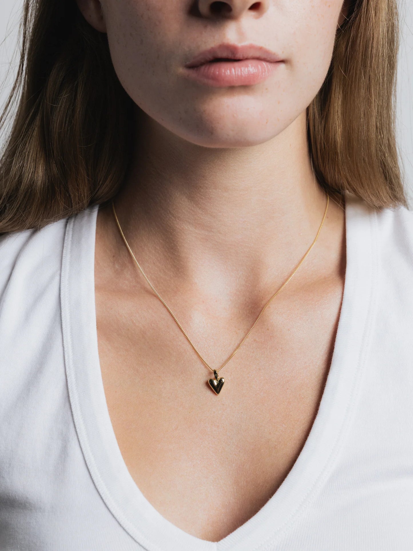 Wolf Circus Baby Heart Necklace in Gold