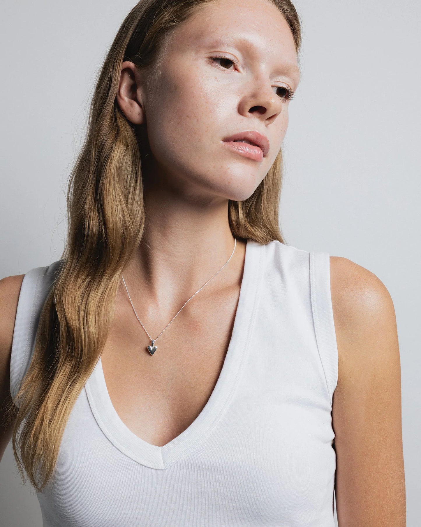 Wolf Circus Baby Heart Necklace in Sterling Silver