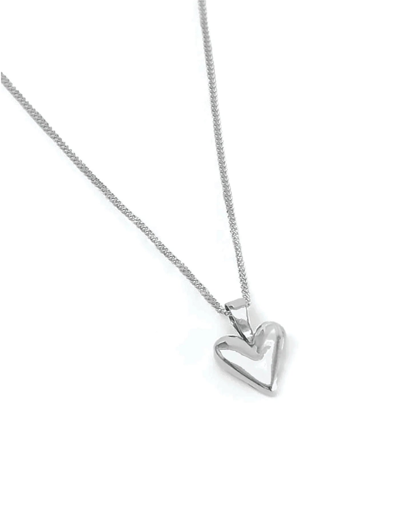 Wolf Circus Baby Heart Necklace in Sterling Silver