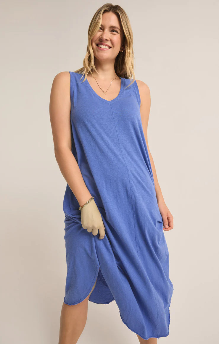 Z Supply Blue Waves Reverie Slub Midi Dress