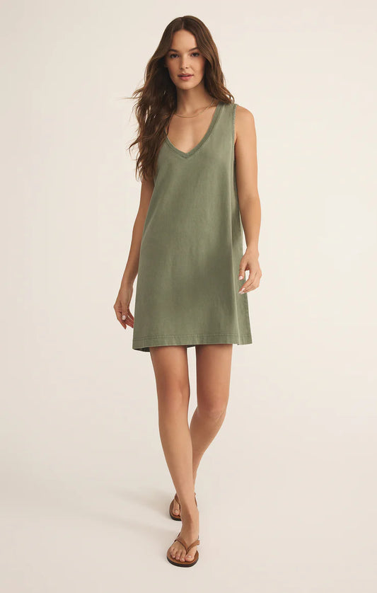 Z Supply Avocado Sloane V-Neck Dress