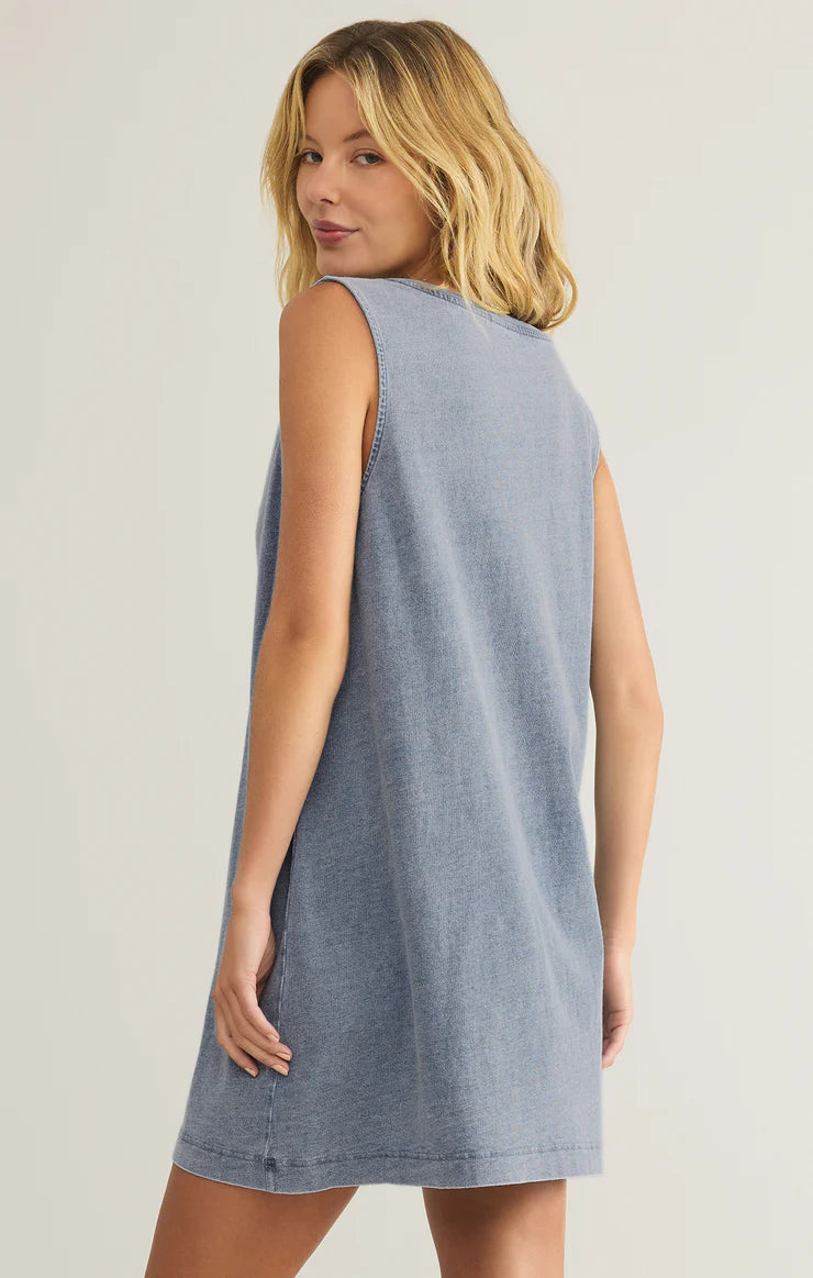 Z Supply Sloane V-Neck Knit Denim Dress