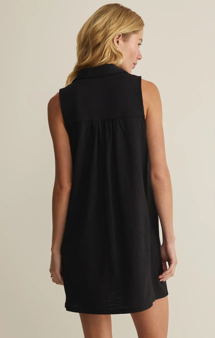 Z Supply Black New Light Textured Mini Dress
