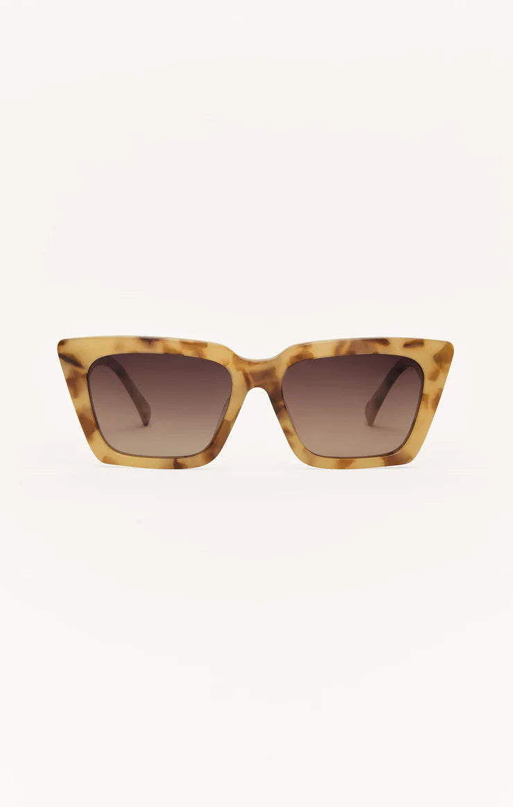 Z Supply Feel Good Polarized Sunglasses- Blonde Tortoise