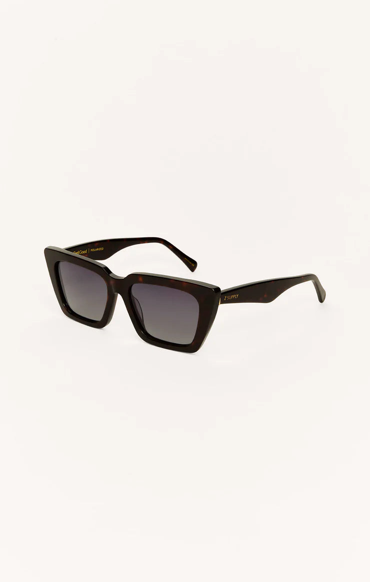 Z Supply Feel Good Polarized Sunglasses- Dark Tortoise