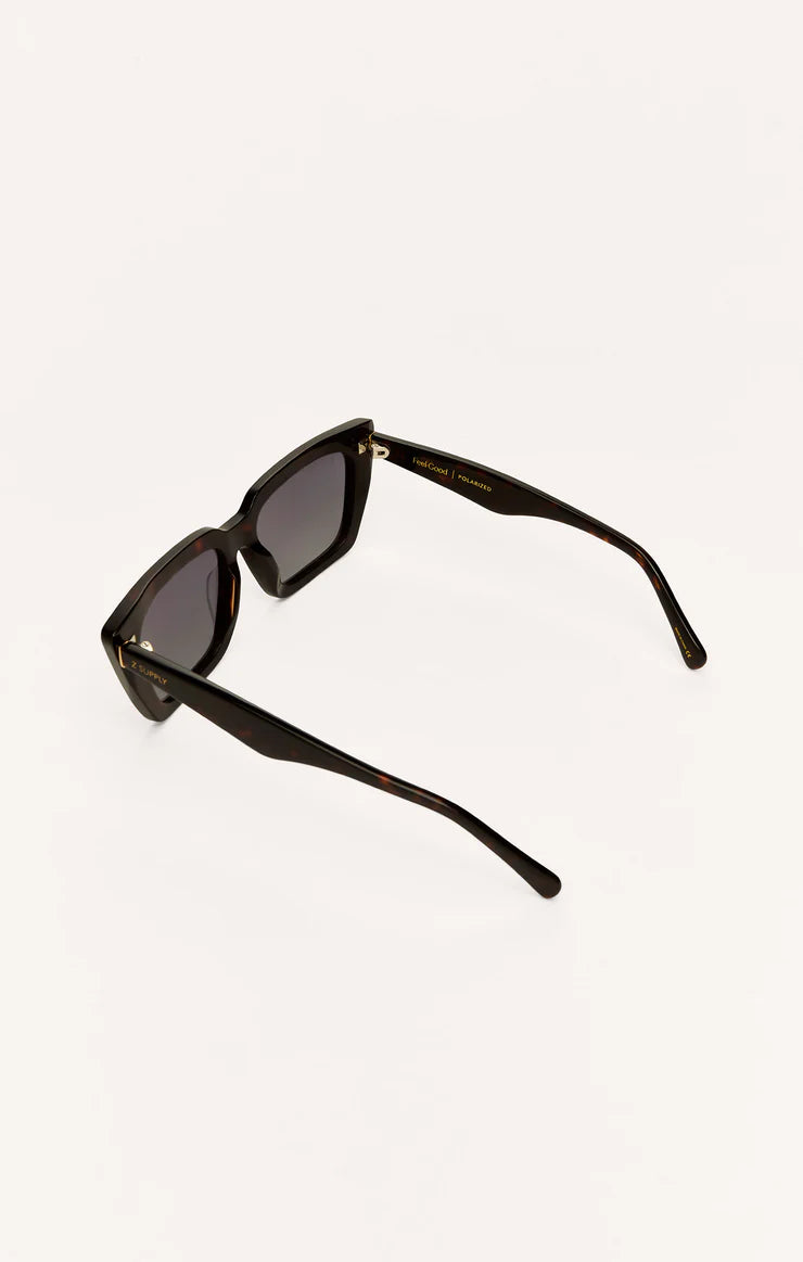 Z Supply Feel Good Polarized Sunglasses- Dark Tortoise