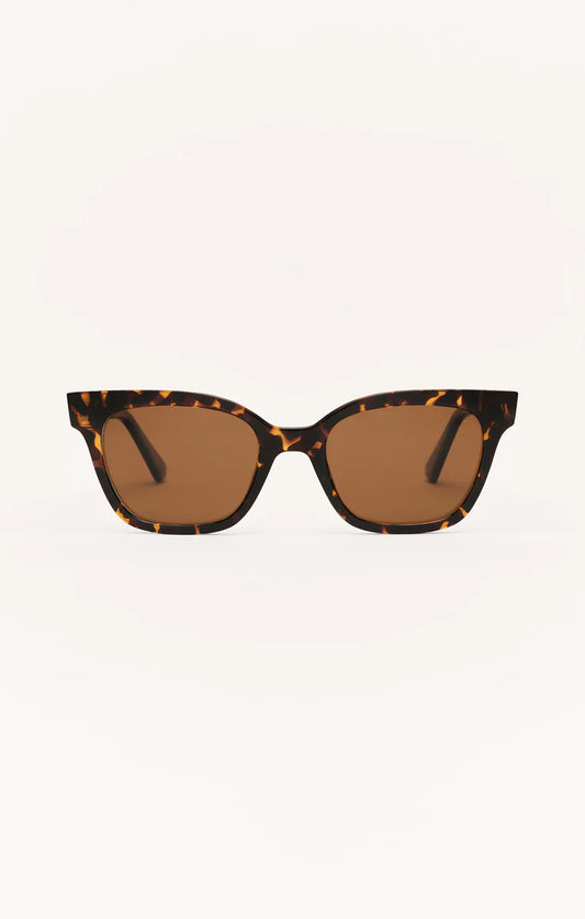 Z Supply High Tide Polarized Sunglasses- Brown Tortoise