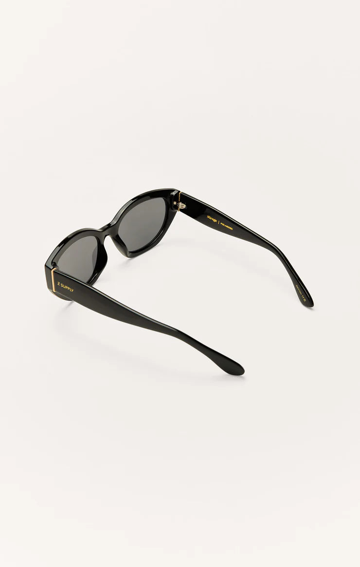 Z Supply Mirage Polarized Sunglasses- Polished Black