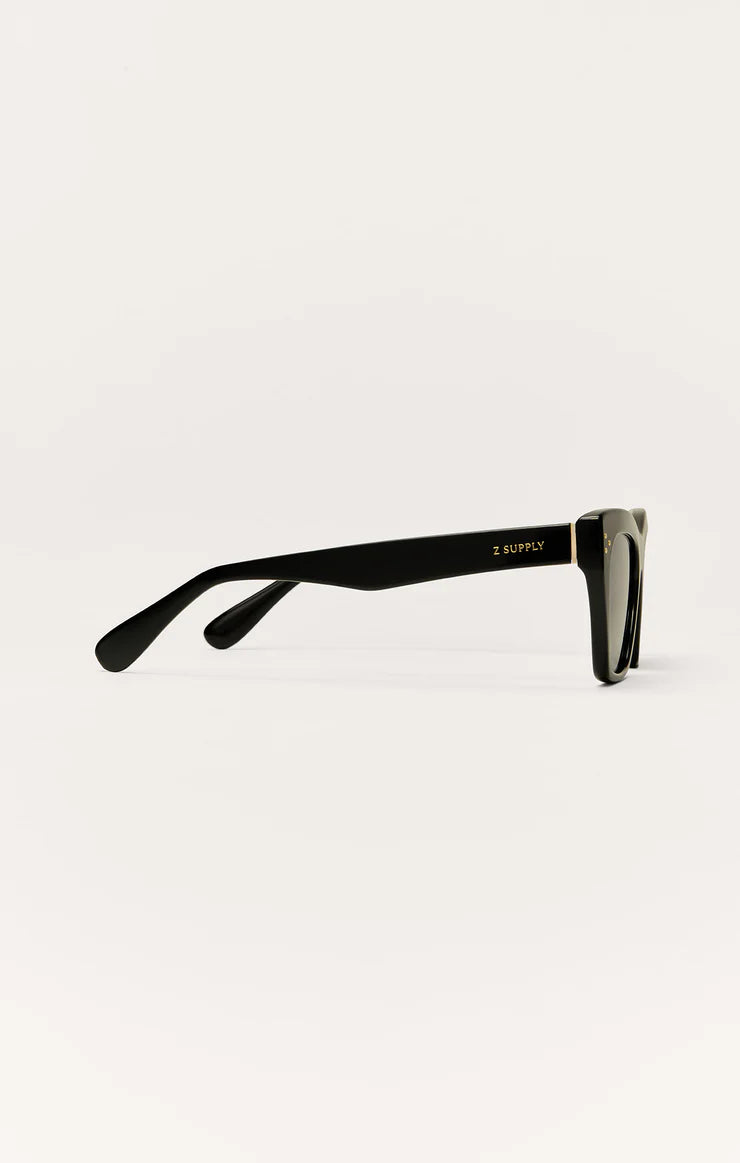 Z Supply Park Ave Polarized Sunglasses- Polished Black