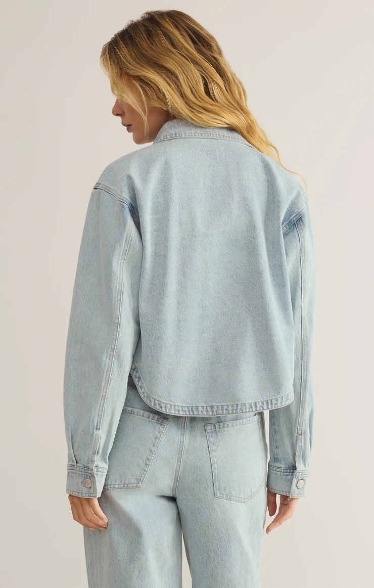 Z Supply All Day Cropped Denim Jacket