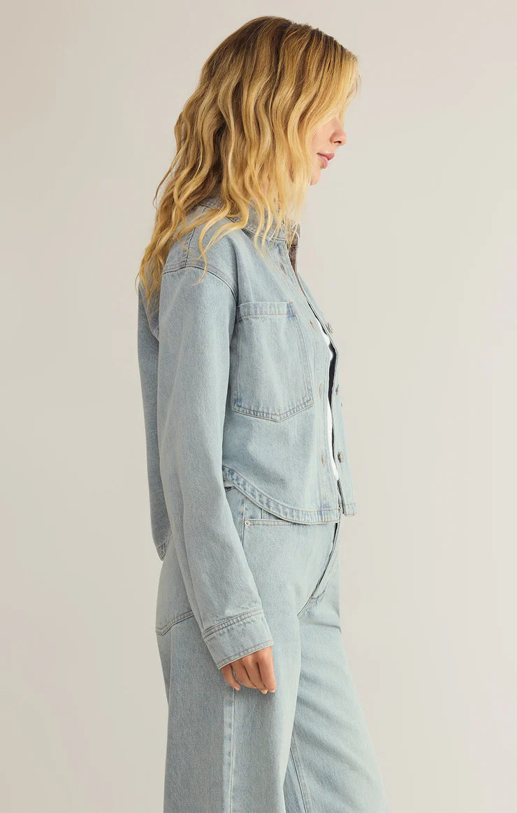 Z Supply All Day Cropped Denim Jacket