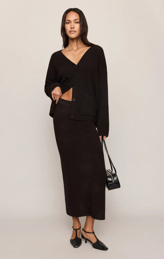 Z Supply Dark Roast Cozy Moment Skirt