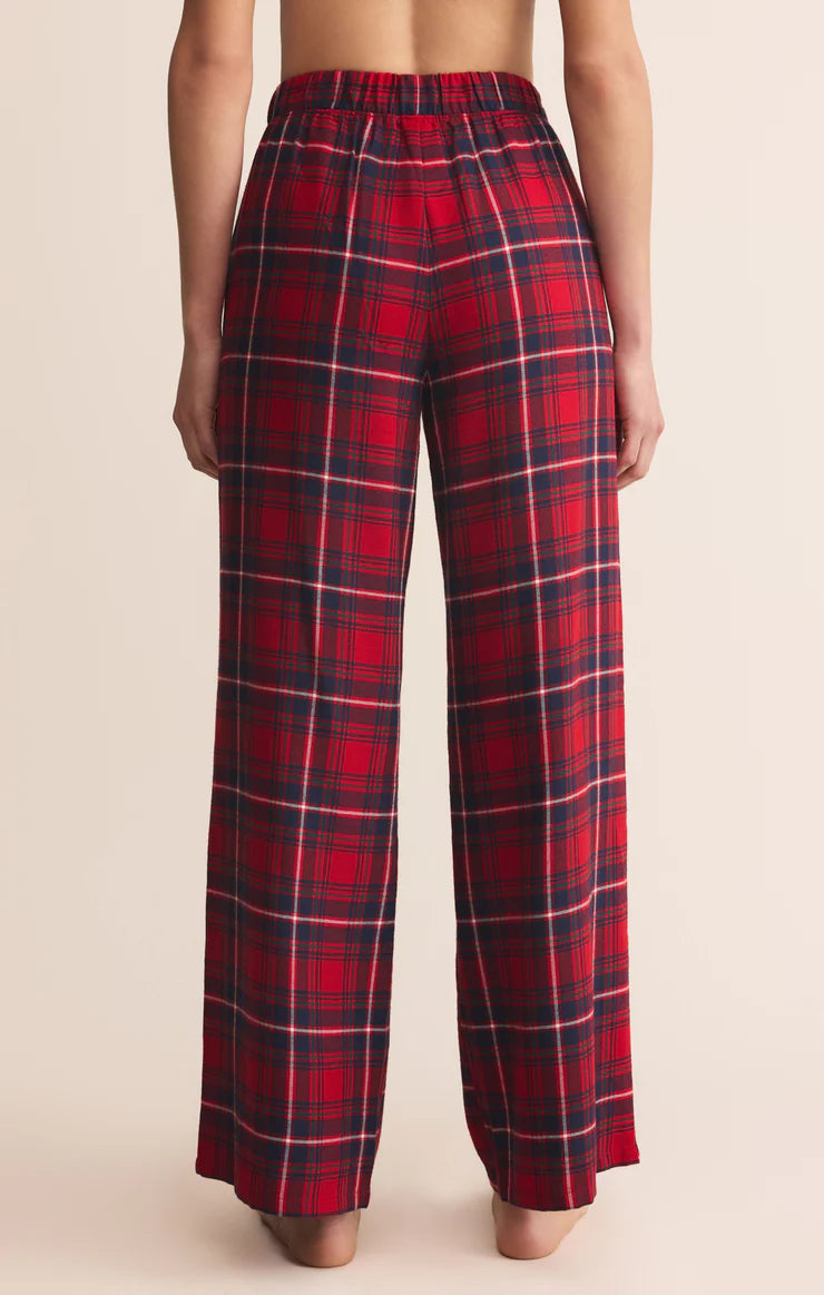Z Supply Haute Red Hangout Plaid Pant
