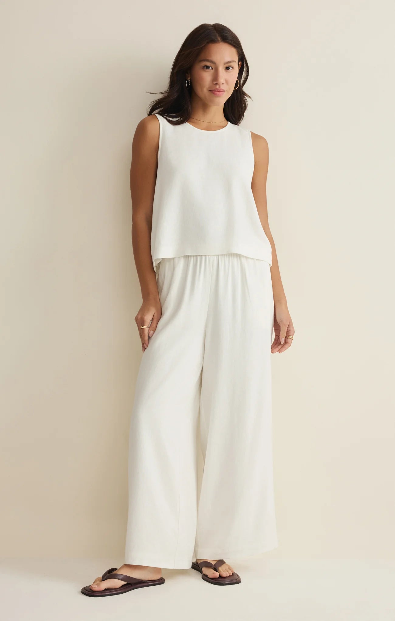 Z Supply White Scout Linen Pant