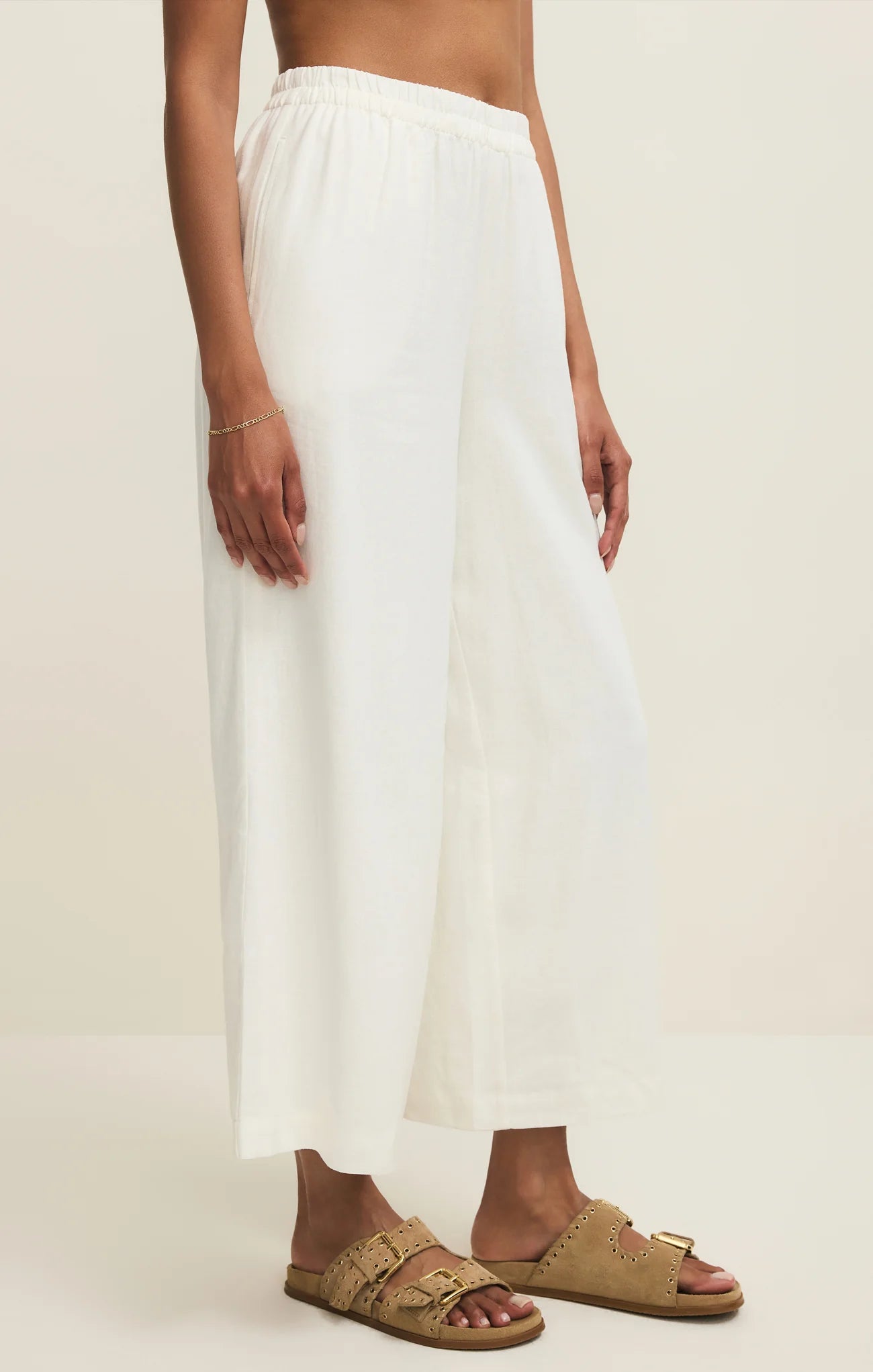 Z Supply White Scout Linen Pant