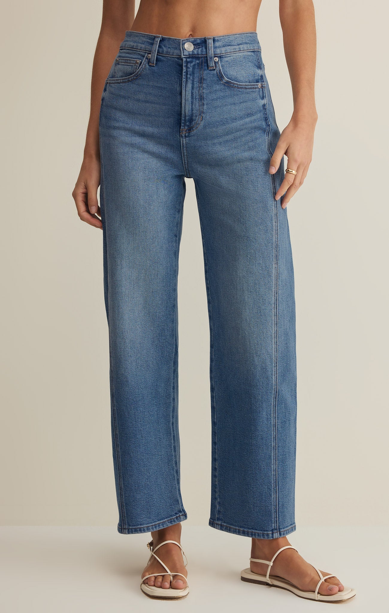 Z Supply Luna High Rise Bowed Jean