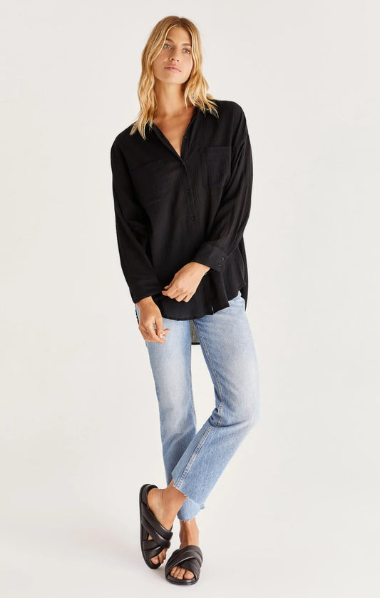 Z Supply Black Lalo Button Up