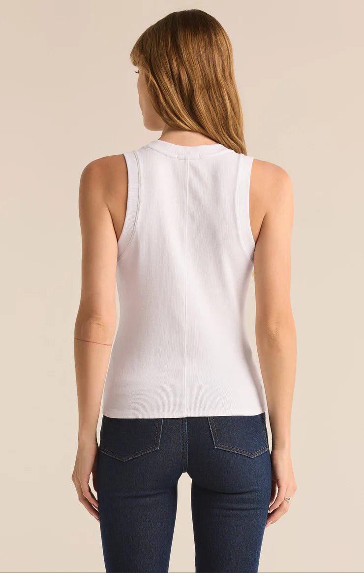 Z Supply White Sirena Rib Tank