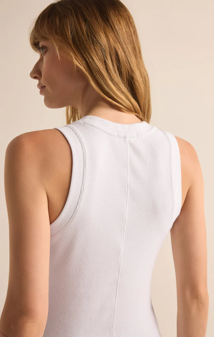 Z Supply White Sirena Rib Tank