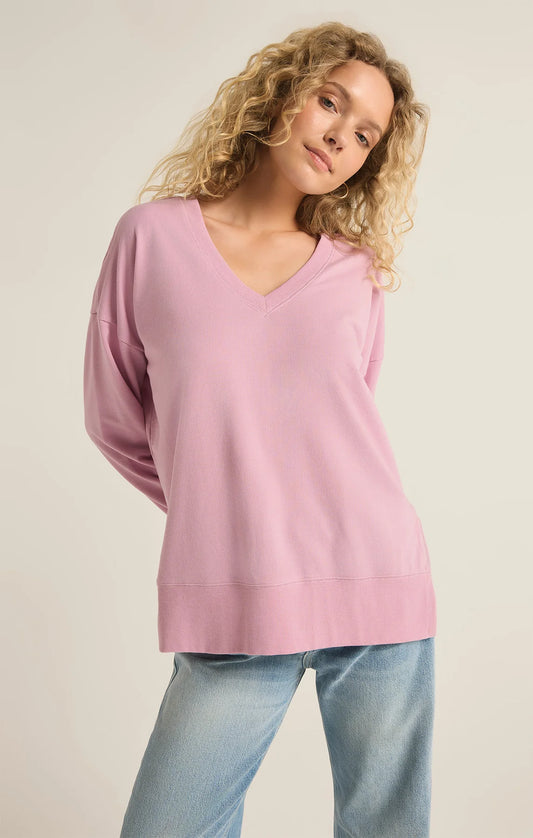 Z Supply Sunset Mauve Modern V-Neck Weekender