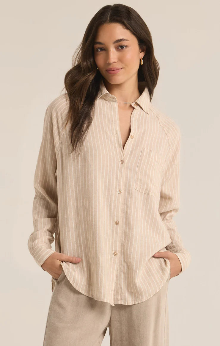 Z Supply Perfect Linen Stripe Top