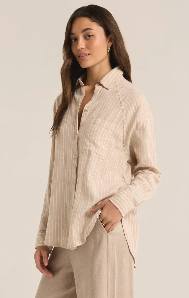 Z Supply Perfect Linen Stripe Top