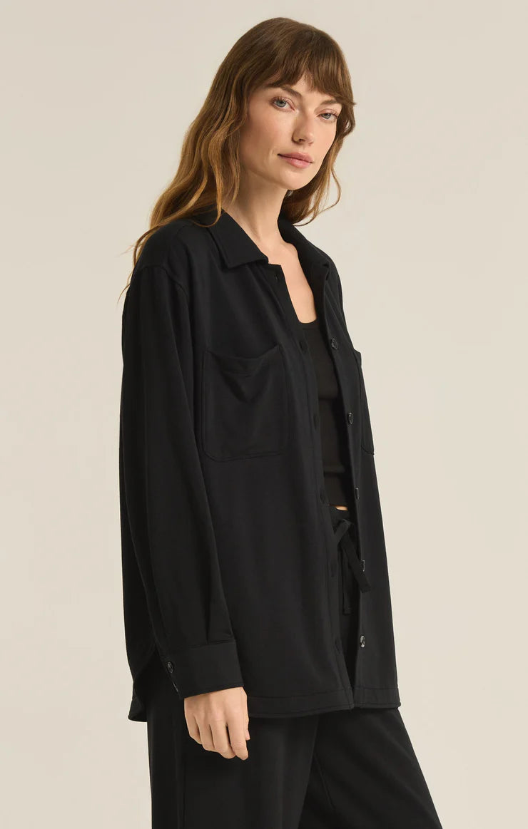 Z Supply Layover Modal Fleece Button Up