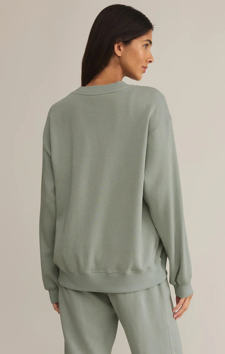 Z Supply Sage Green Boyfriend Sweatshirt