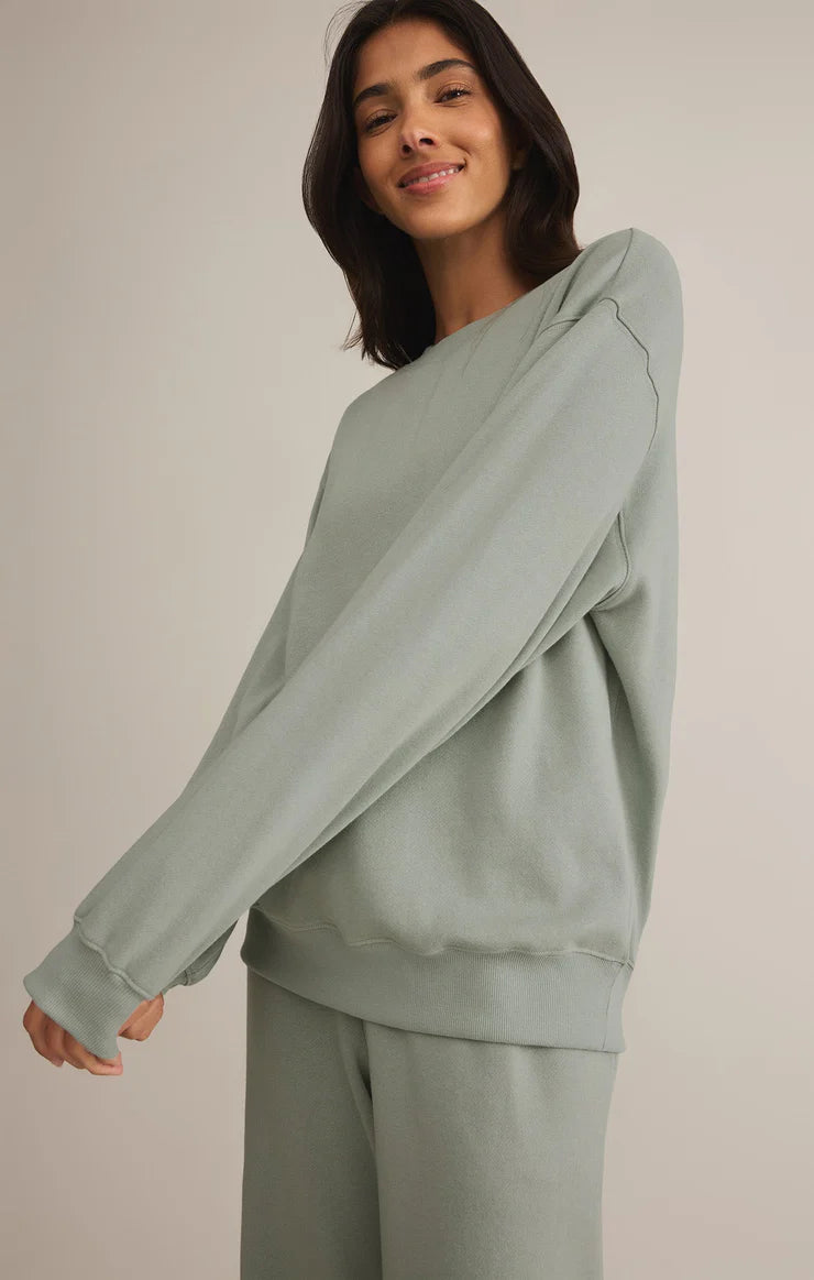 Z Supply Sage Green Boyfriend Sweatshirt