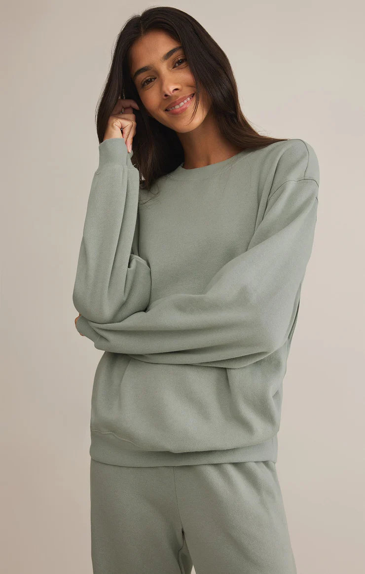 Z Supply Sage Green Boyfriend Sweatshirt