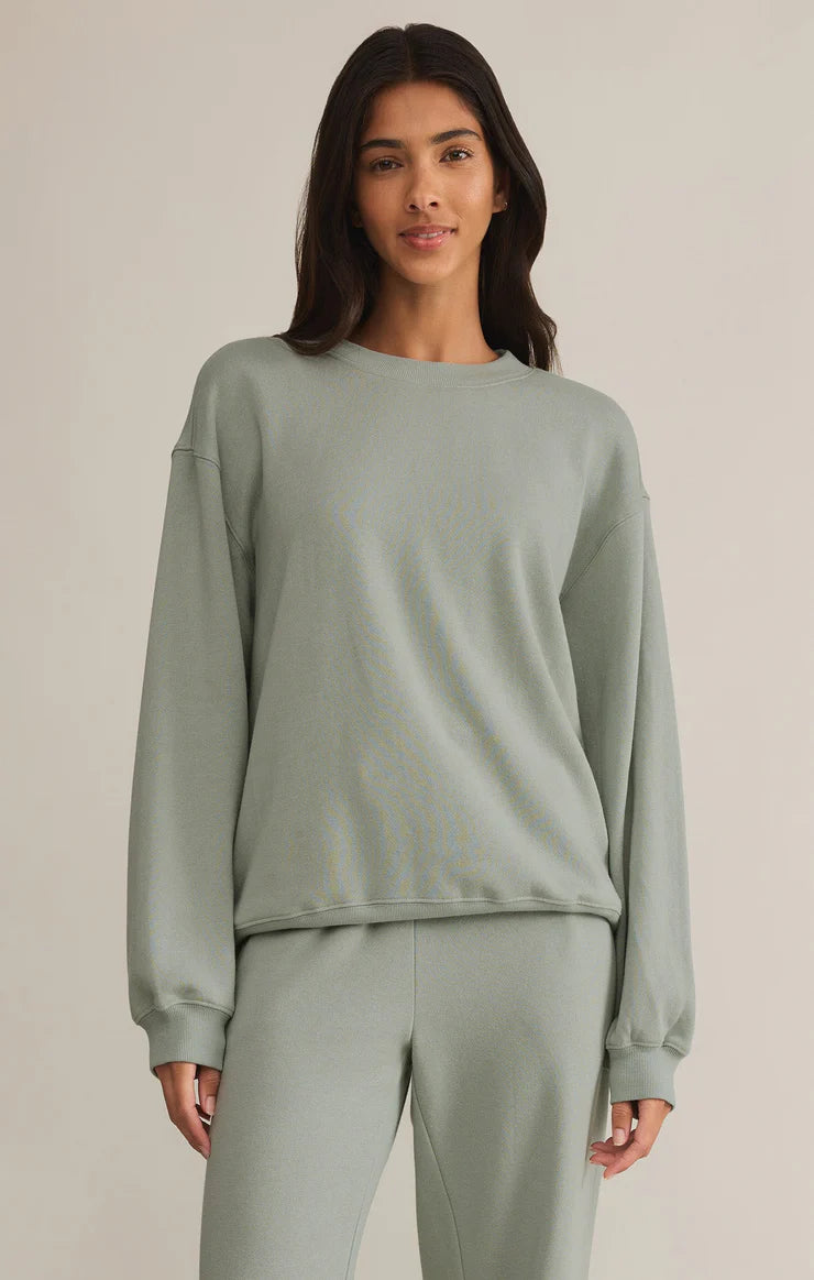 Z Supply Sage Green Boyfriend Sweatshirt