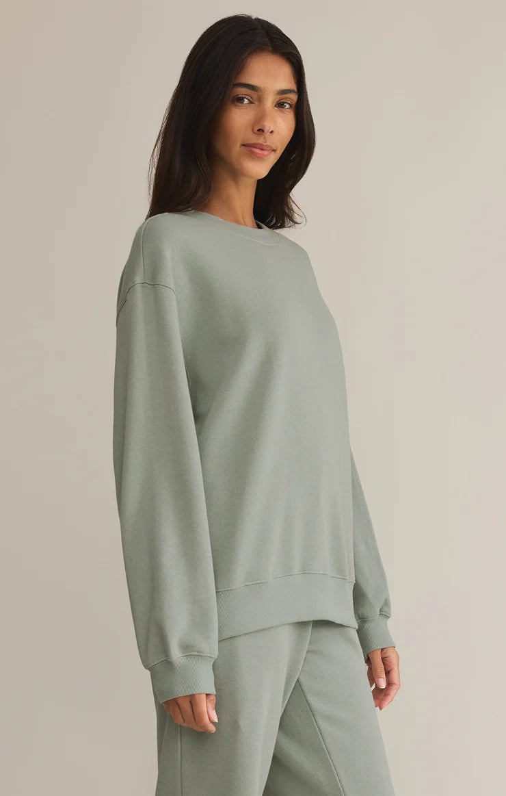 Z Supply Sage Green Boyfriend Sweatshirt