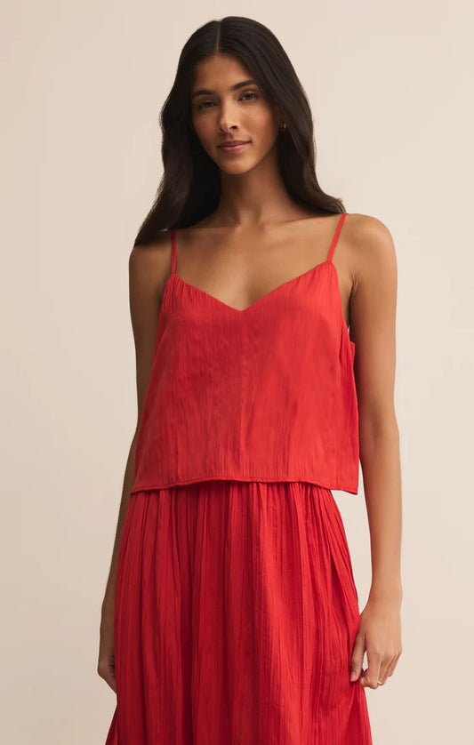 Z Supply Fiore Satin Crop Tank