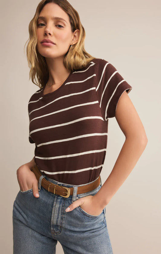 Z Supply Sandalwood Foundation Striped Tee