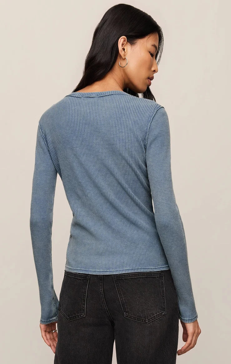 Z Supply Mineral Blue Arlet Mini Thermal Top