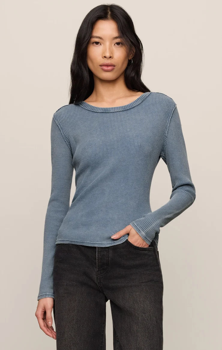 Z Supply Mineral Blue Arlet Mini Thermal Top