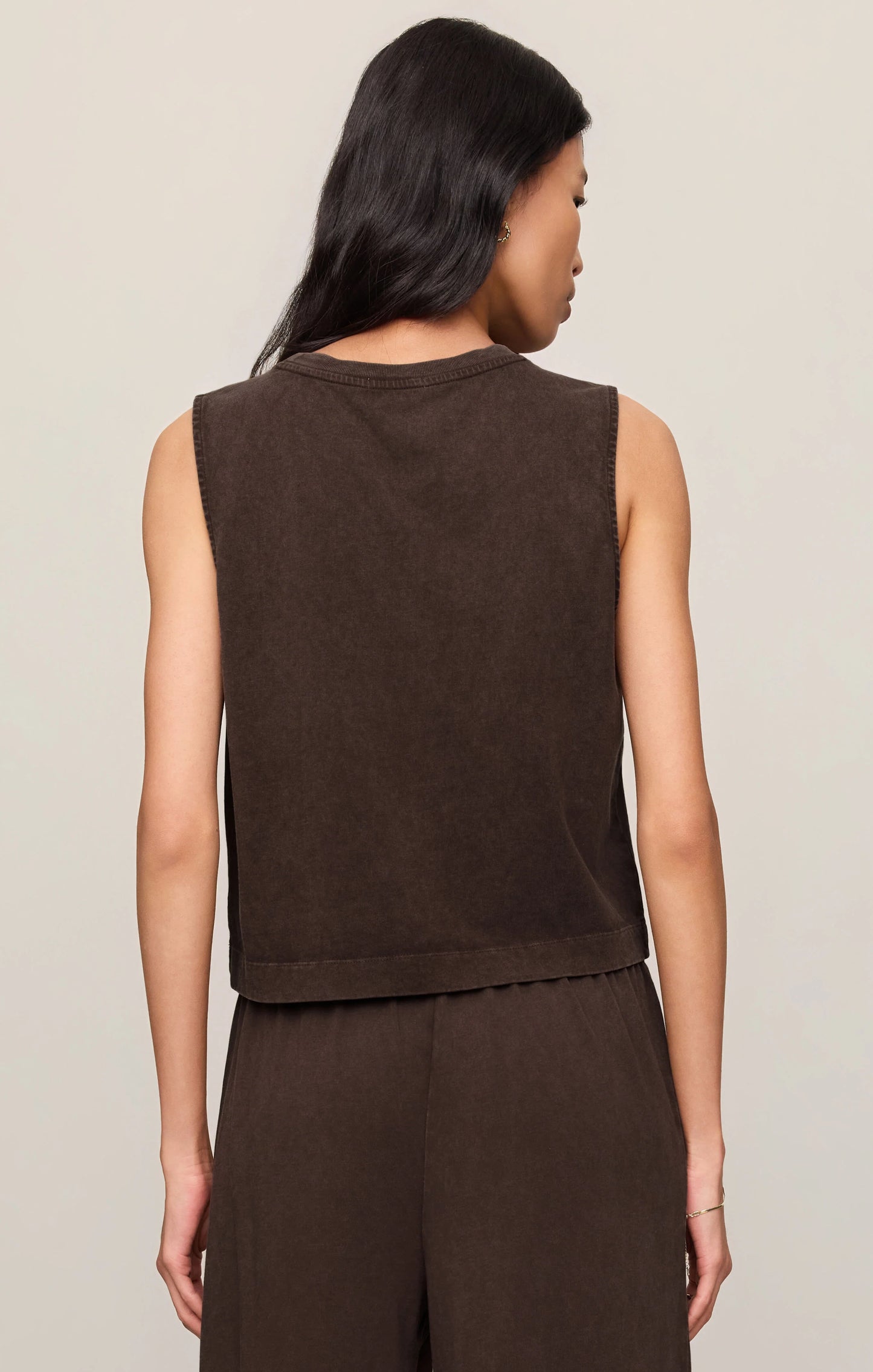 Z Supply Dark Chocolate Sloane Jersey Muscle Tank
