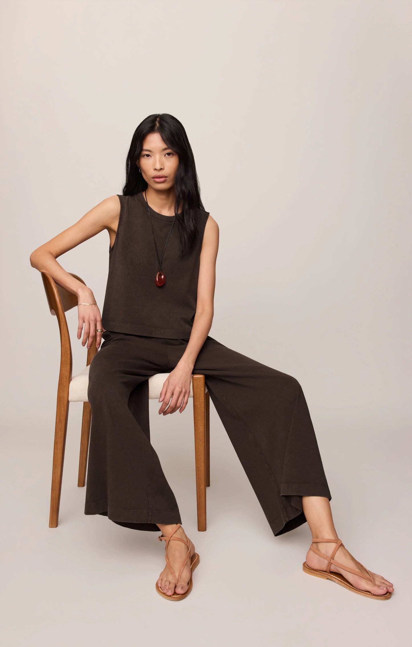 Z Supply Dark Chocolate Sloane Jersey Muscle Tank