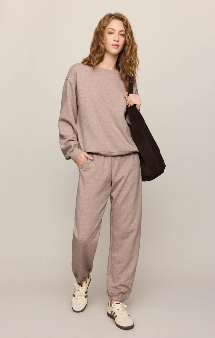 Z Supply Heather Ash Classic Boyfriend Sweatshirt