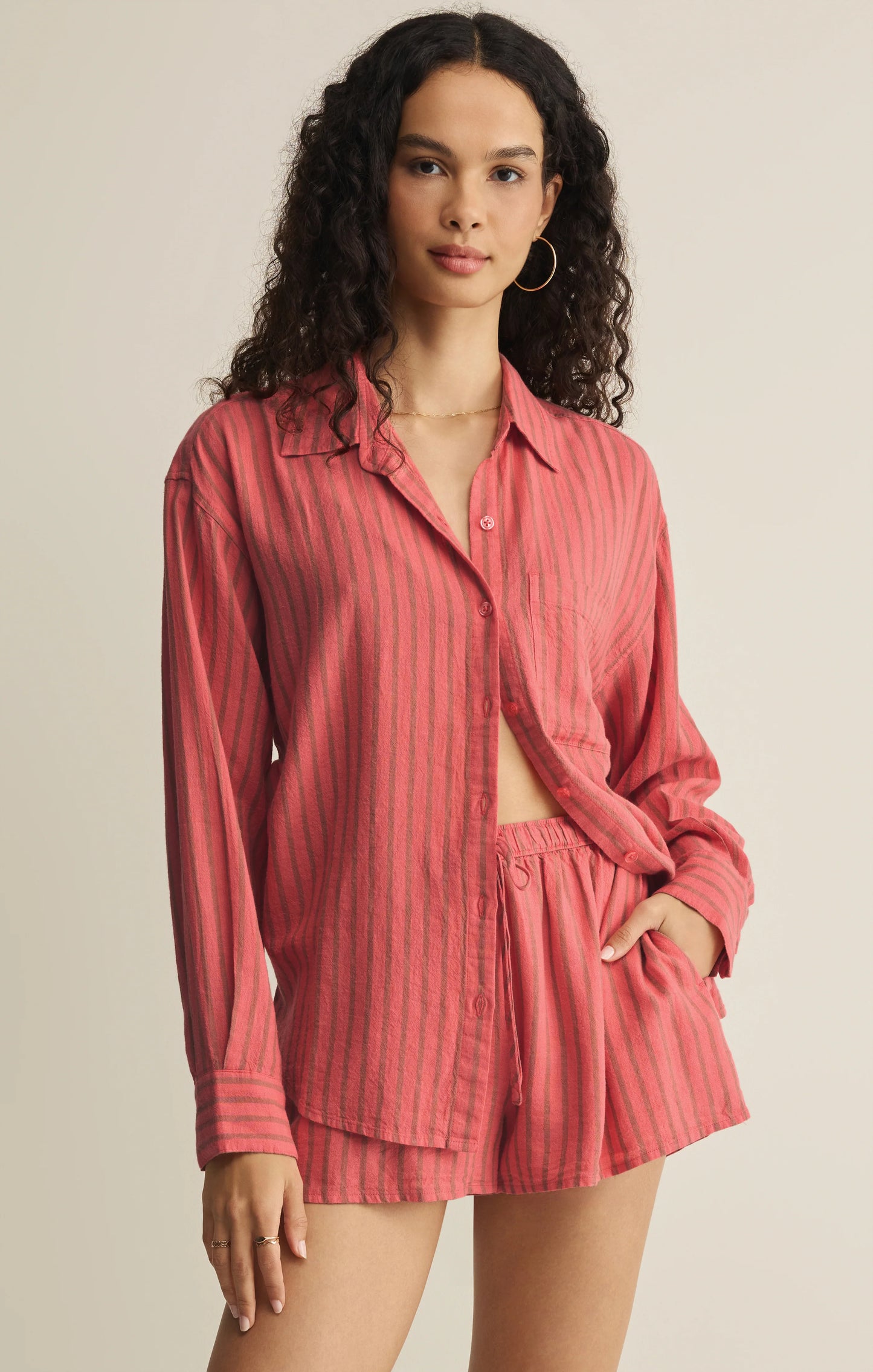 Z Supply Gelato The Perfect Striped Button Up