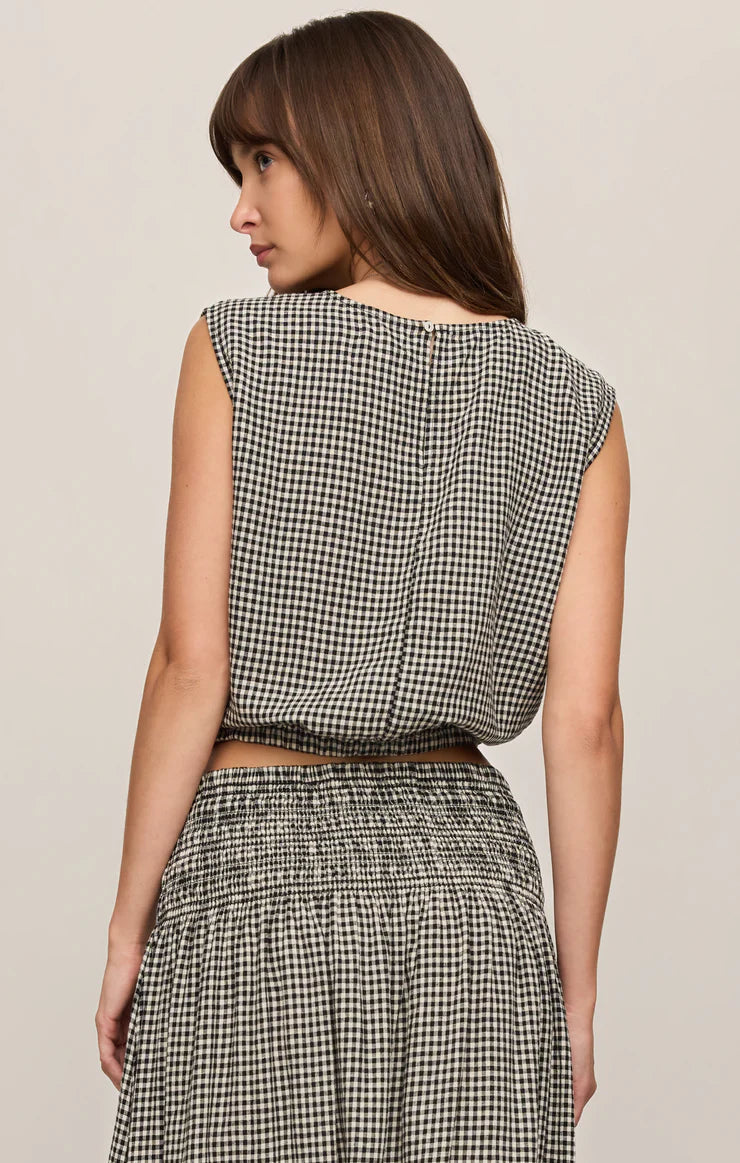 Z Supply Merit Gingham Linen Top