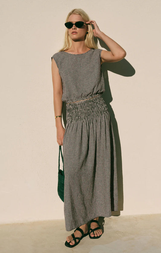 Z Supply Brooke Gingham Maxi Skirt