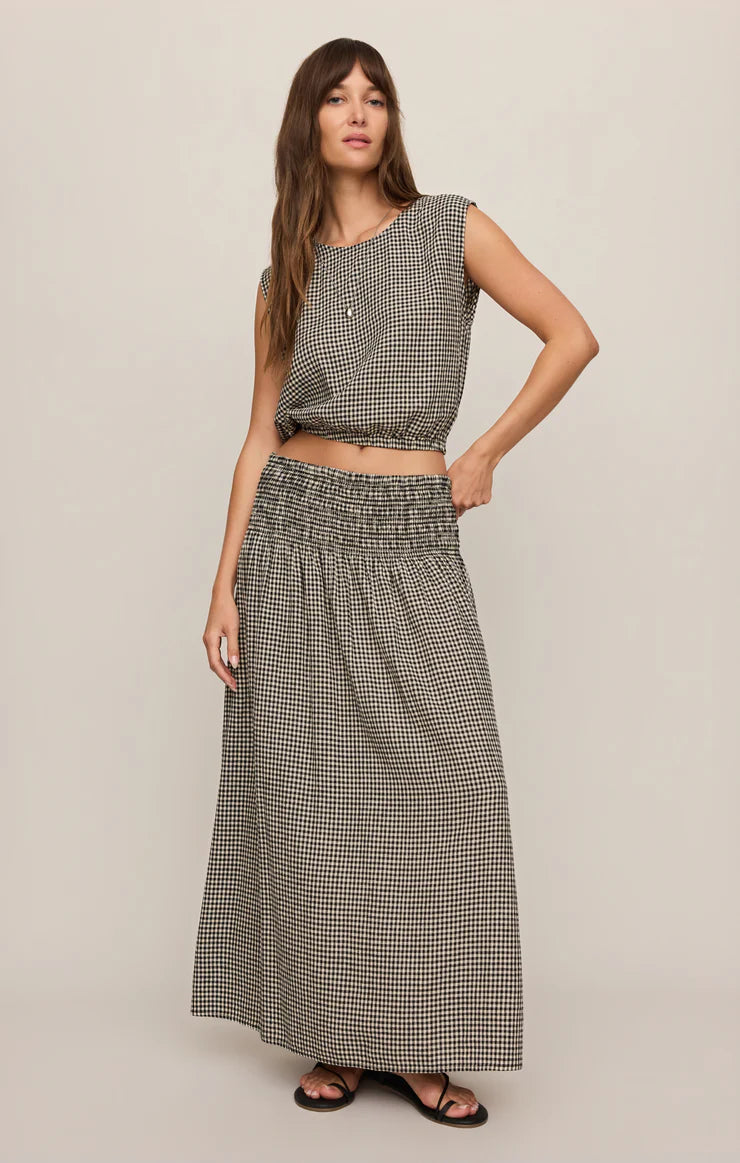 Z Supply Merit Gingham Linen Top