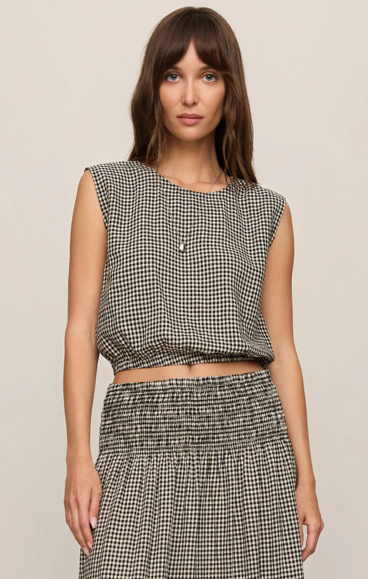 Z Supply Merit Gingham Linen Top
